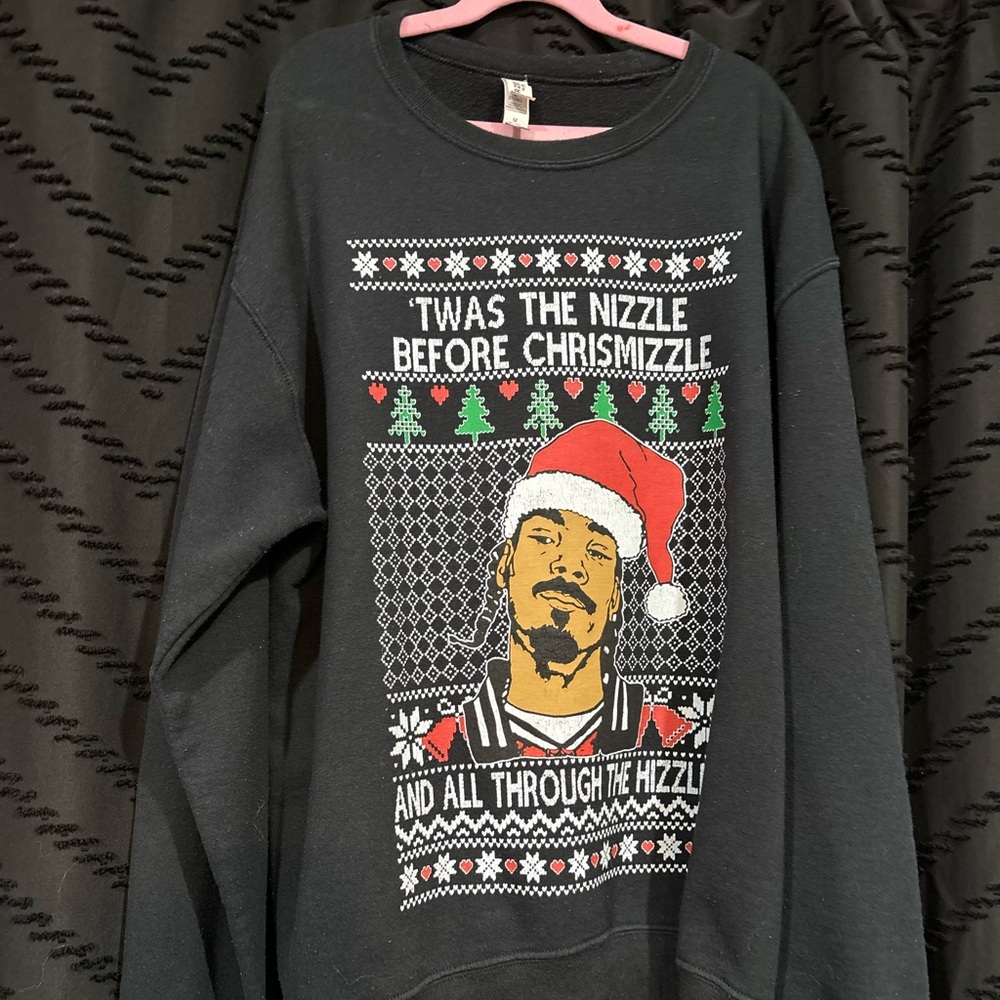 Jerzees Black Kids Snoop Xmas Sweatshirt